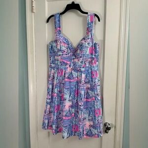 Lilly Pulitzer Pink & Blue Printed Sundress